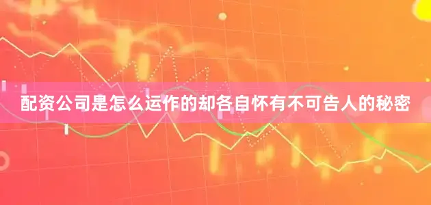 配资公司是怎么运作的却各自怀有不可告人的秘密